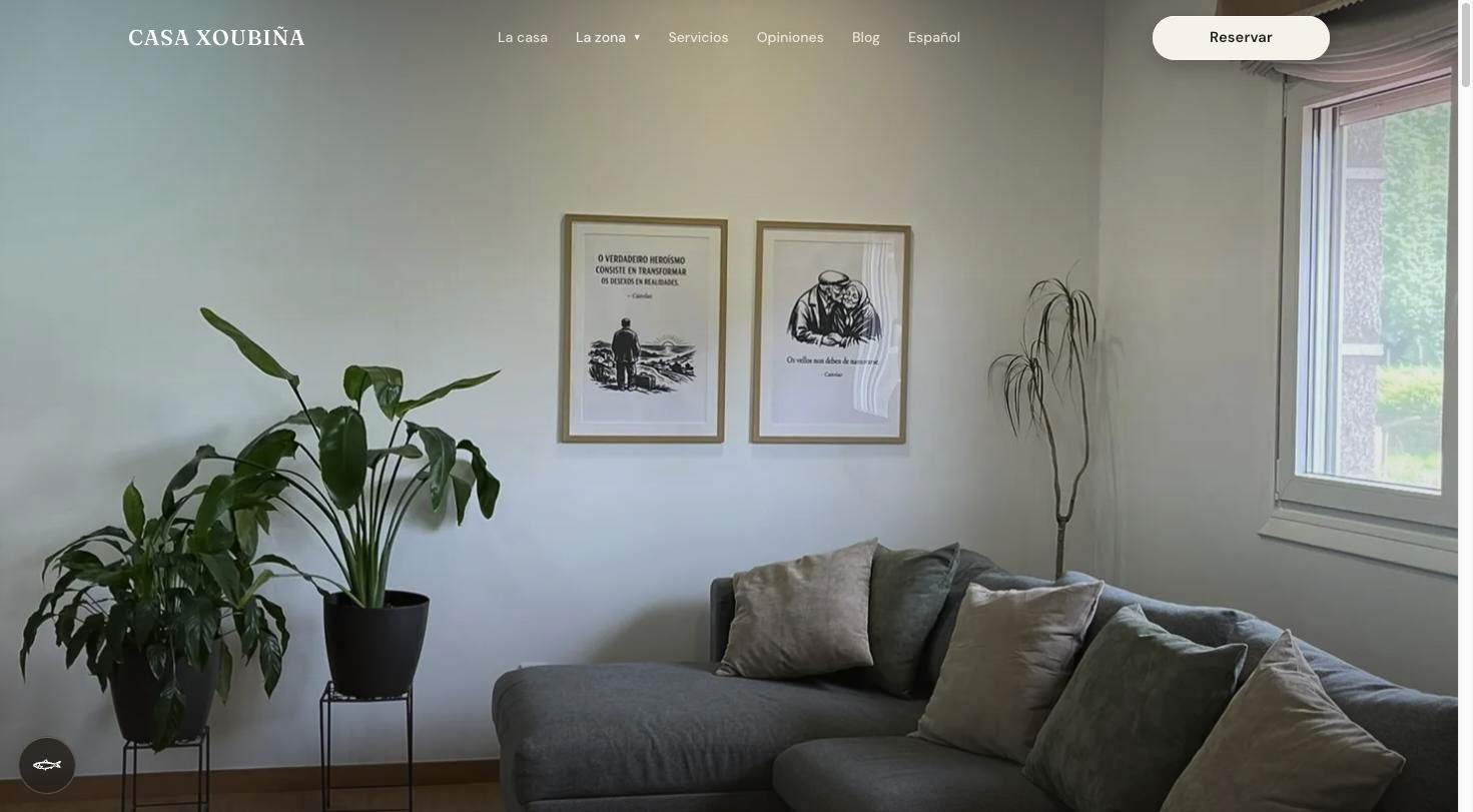 Captura do site da Casa Xoubiña